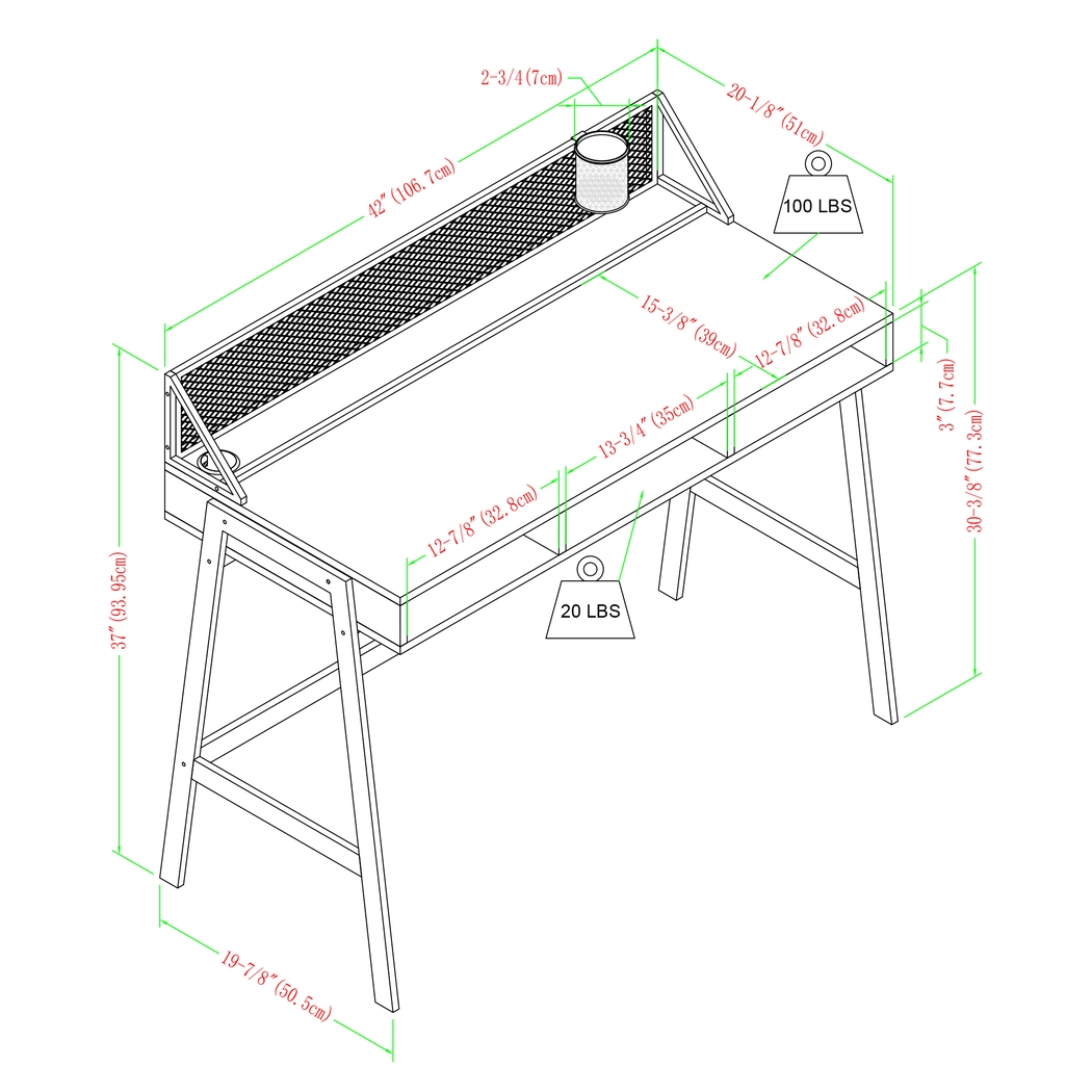 Barasinga Gray Desk - Thumbnail - Image 7