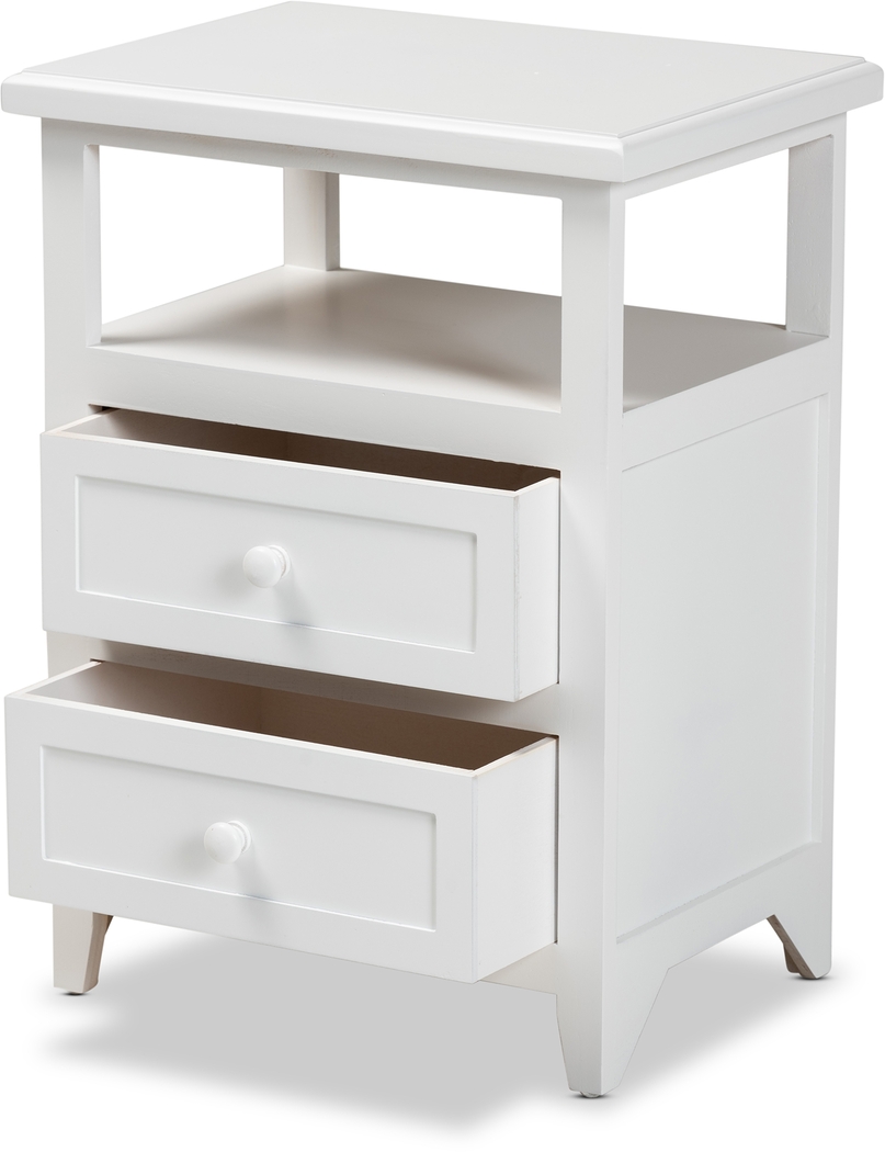 Barbaree White Nightstand - Thumbnail - Image 2