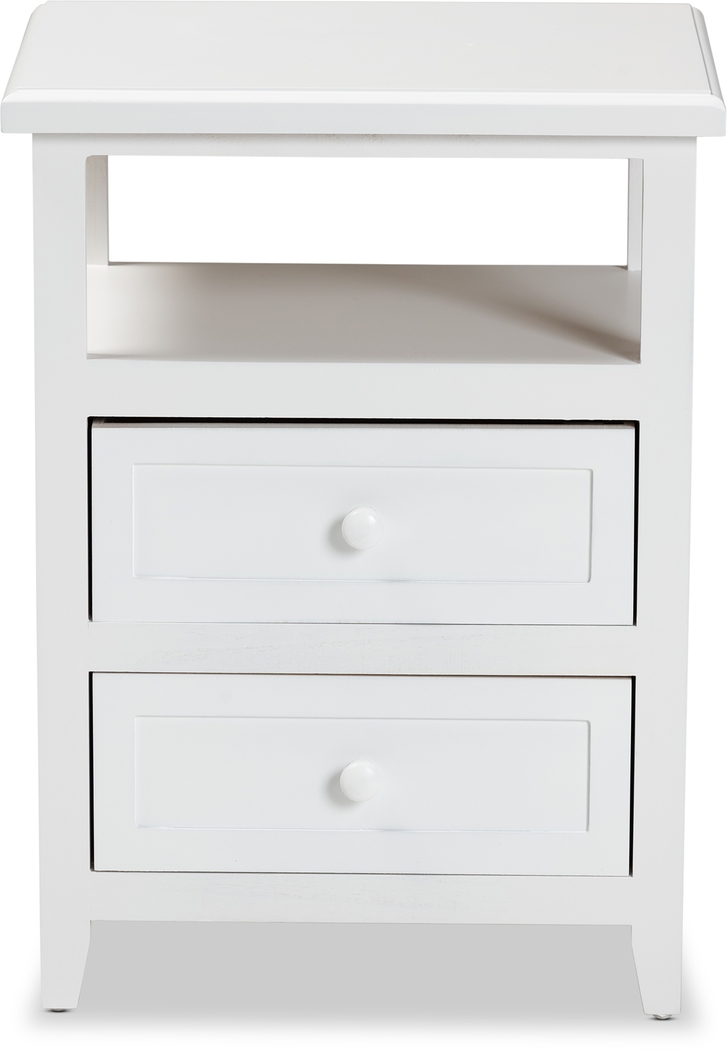 Barbaree White Nightstand - Thumbnail - Image 3