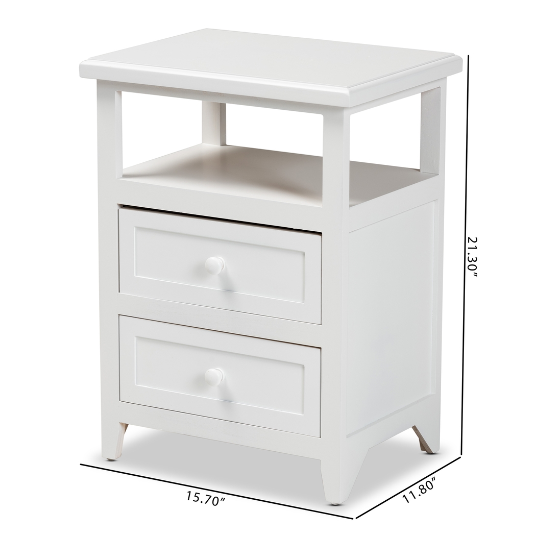 Barbaree White Nightstand - Thumbnail - Image 10