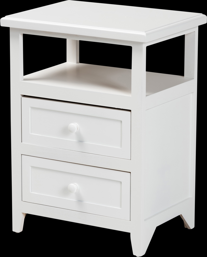 Barbaree White Nightstand - Thumbnail - Image 1