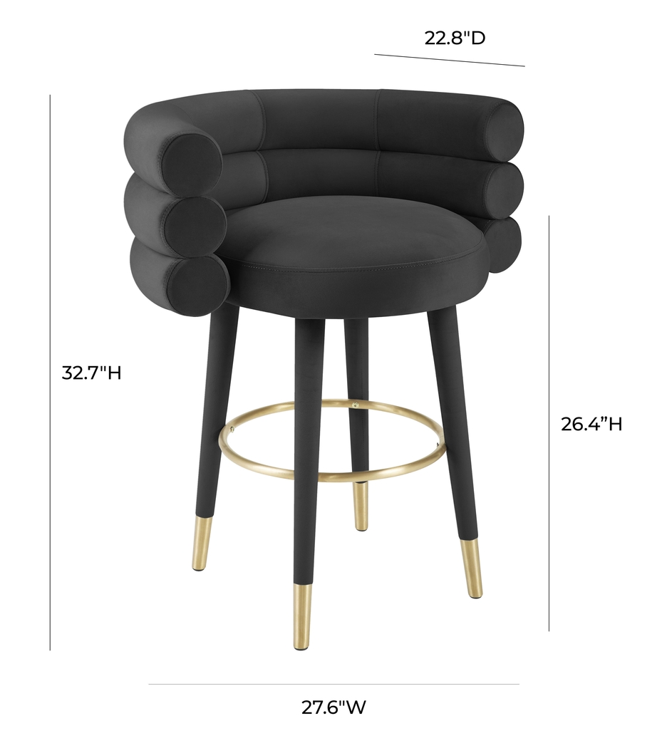 Barberry Black Counter Height Stool - Thumbnail - Image 5