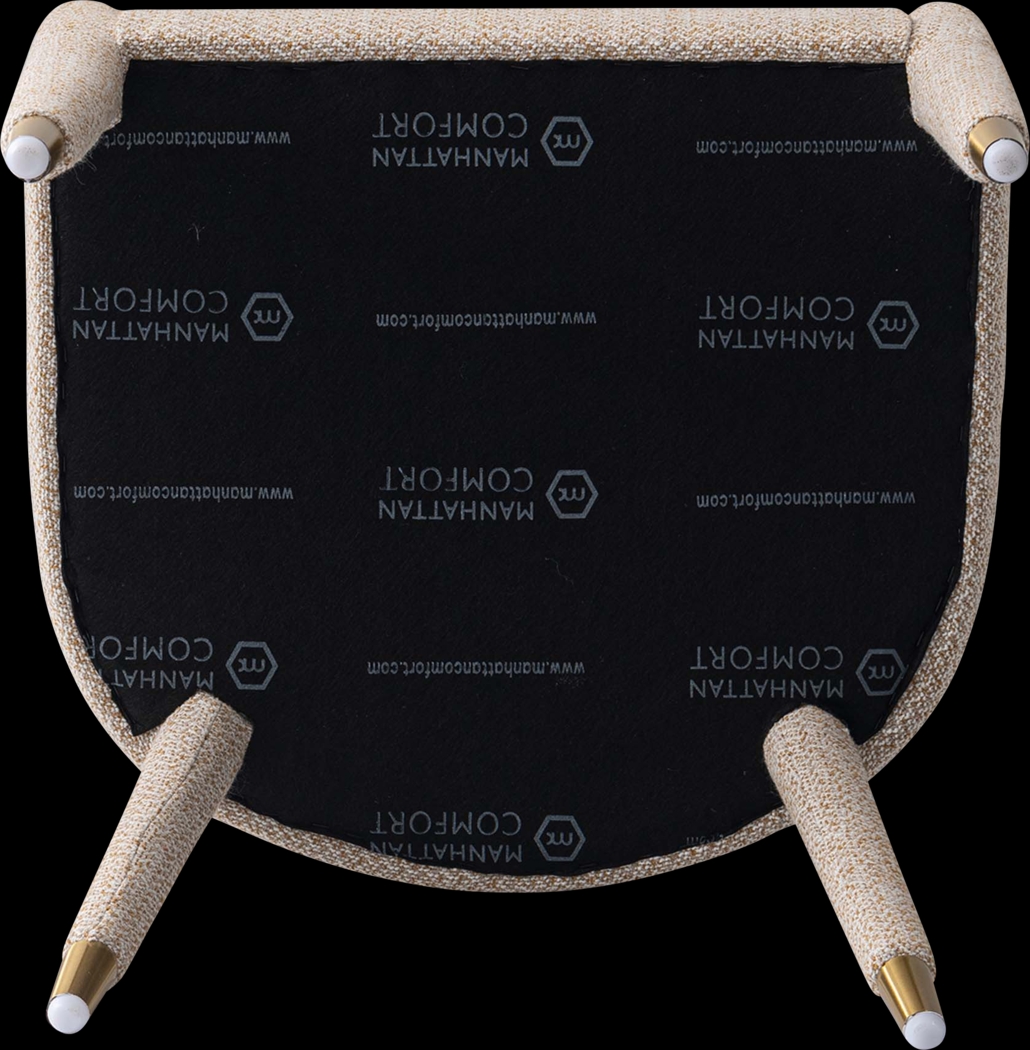 Barbette Natural and Gold 5 Pc Dining Table Set - Thumbnail - Image 11