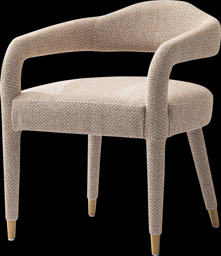 Barbette Natural and Gold 5 Pc Dining Table Set - Thumbnail - Image 6