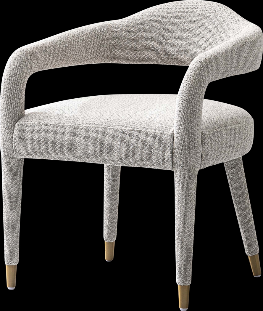 Barbette Natural and Silver 5 Pc Dining Table Set - Thumbnail - Image 9