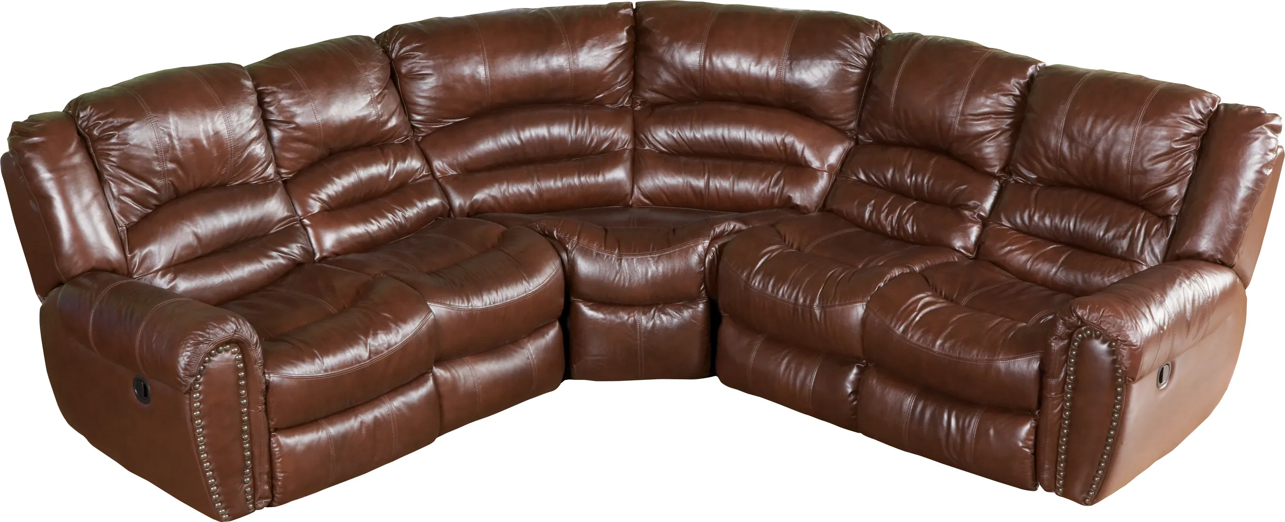 Barcelona Leather Match 3 Pc Sectional - Thumbnail - Image 1