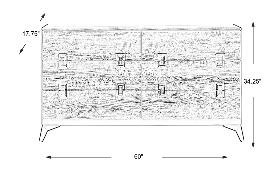 Dimension Image. Please refer to the Dimension Tab on this page for dimension details.