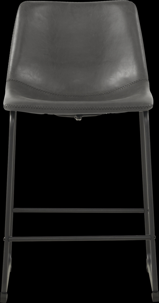 Lonia Natural 5 Pc 42 in. Round Counter Height Dining Set with Gray Stools - Thumbnail - Image 5