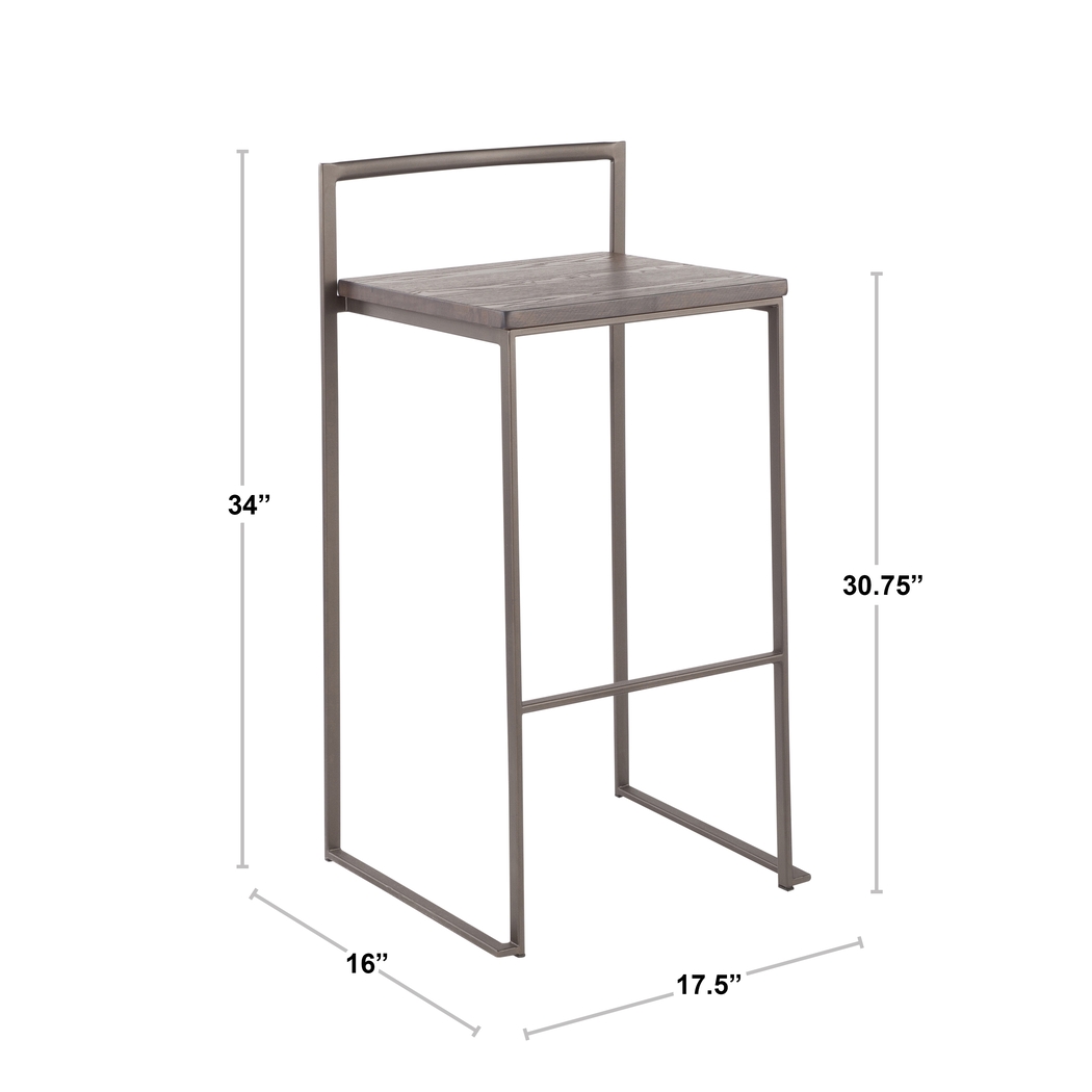 Barda Espresso Barstool, Set of 2 - Thumbnail - Image 8