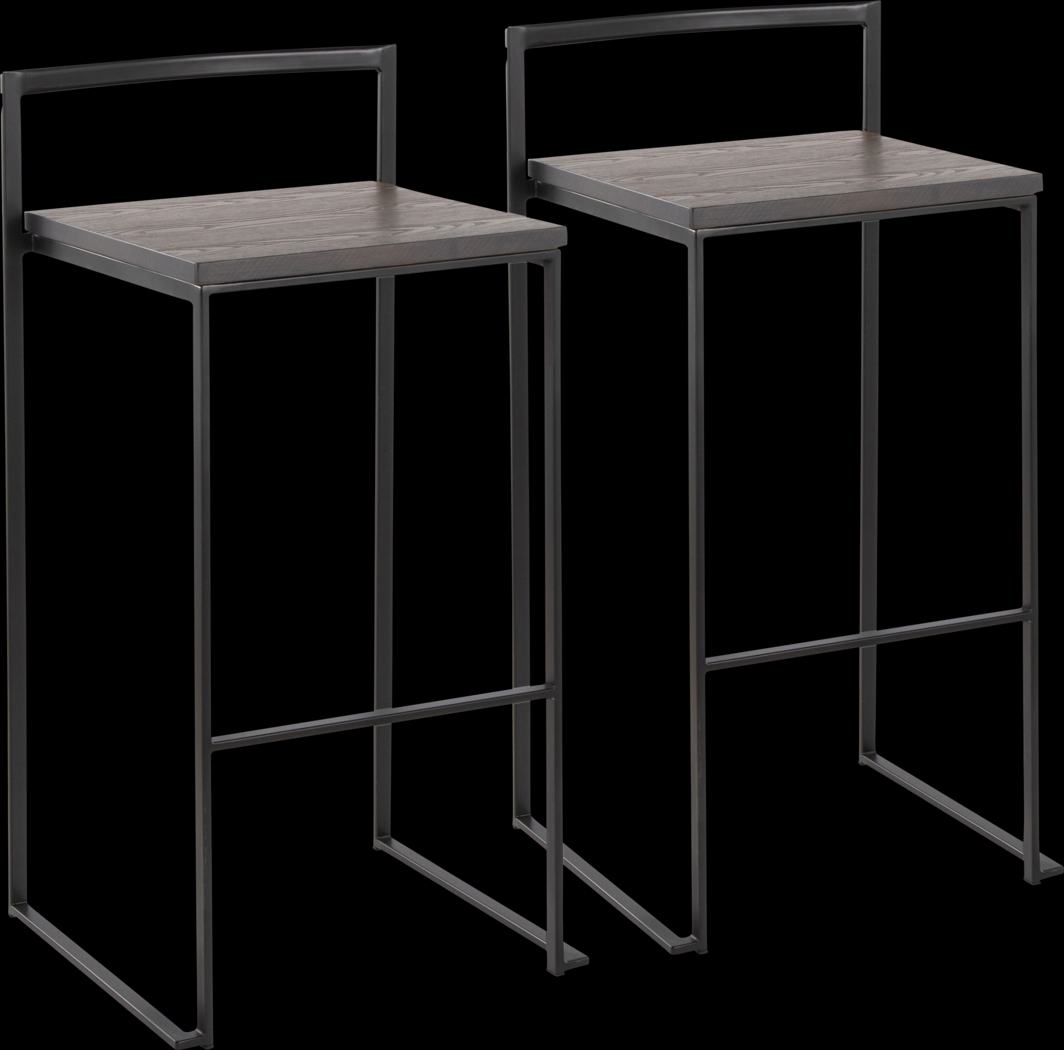 Barda Espresso Barstool, Set of 2 - Thumbnail - Image 1