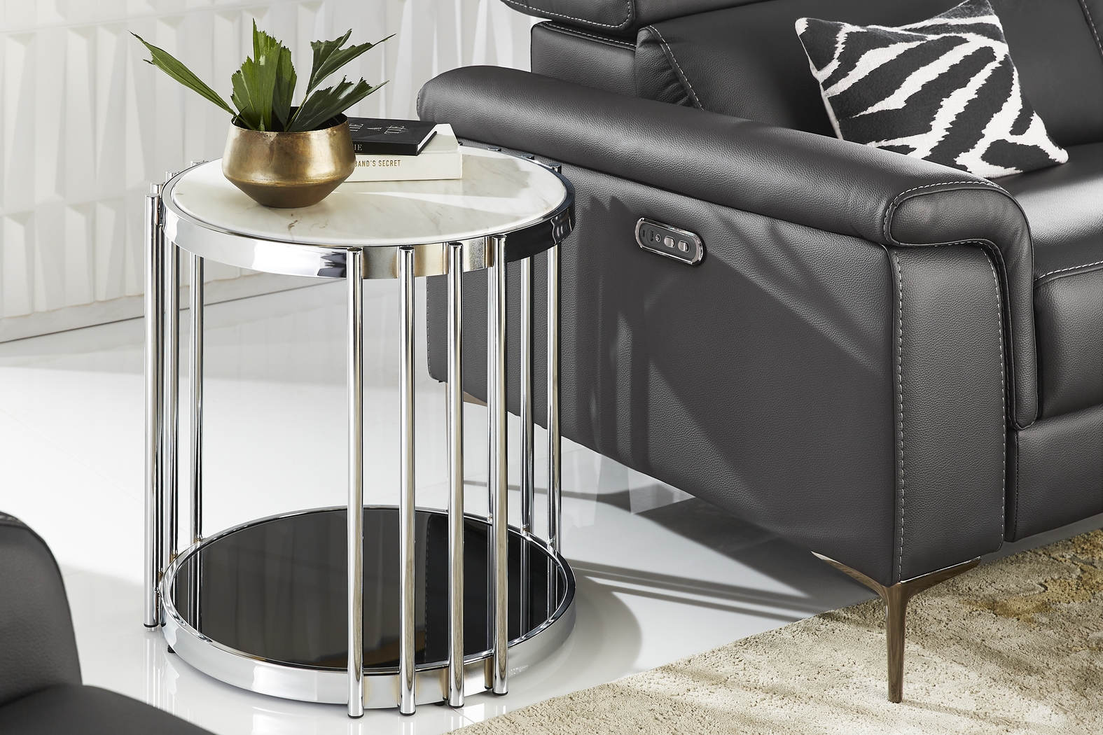 Bardiglio Silver 3 Pc Occasional Table Set - Thumbnail - Image 5