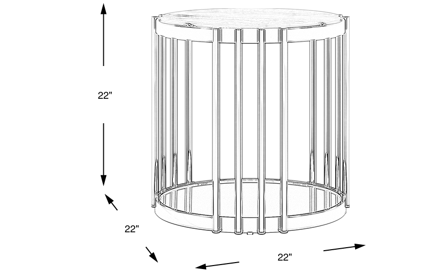 Dimension Image. Please refer to the Dimension Tab on this page for dimension details.