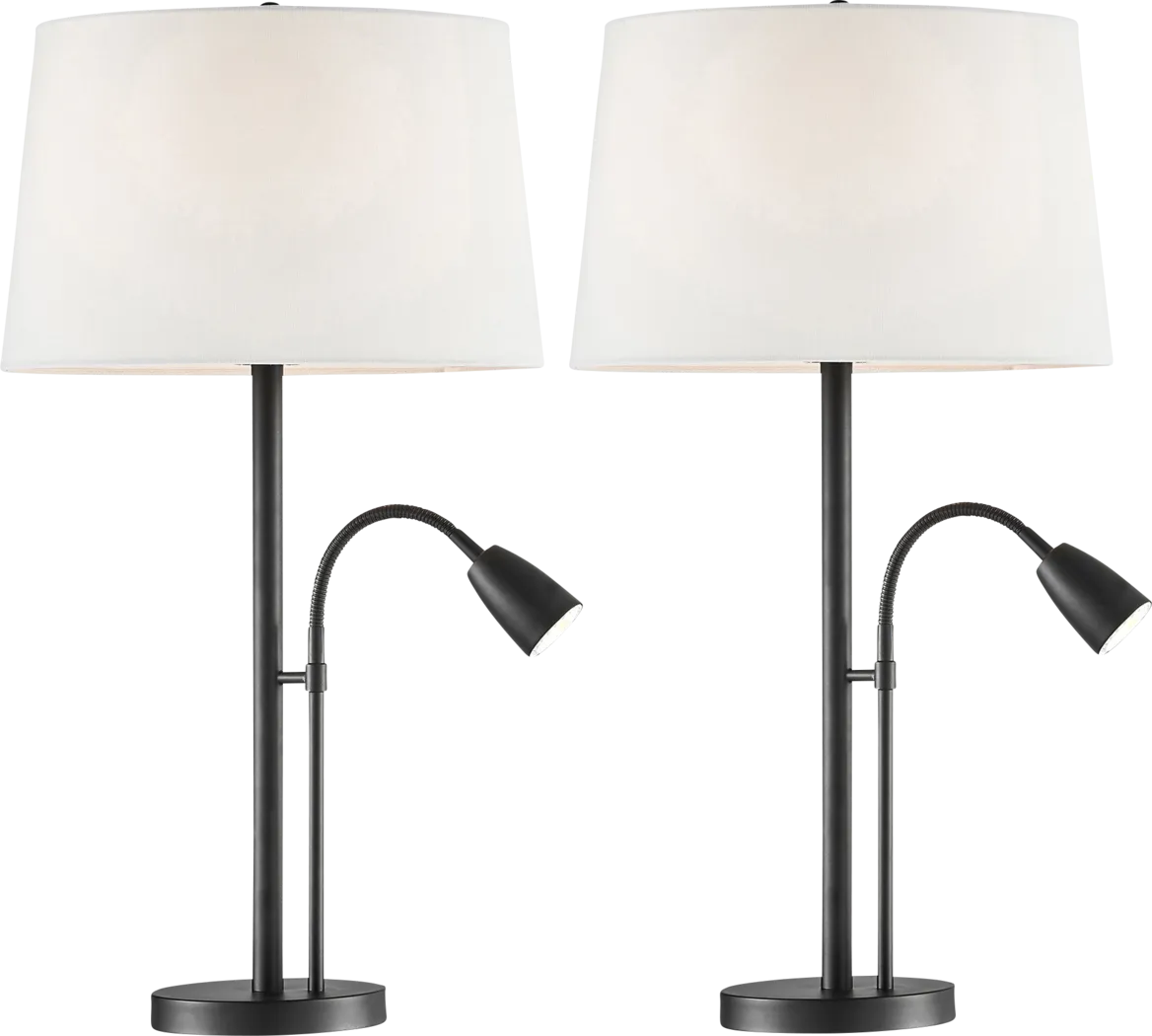 Bargello Farm Black Lamp, Set of 2 - Thumbnail - Image 1