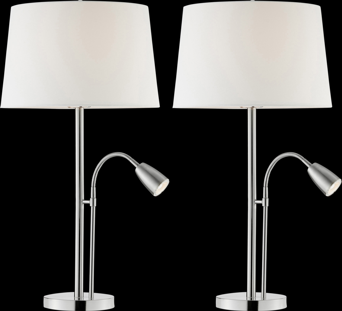 Bargello Farm Nickel Table Lamps, Set of 2 - Thumbnail - Image 1