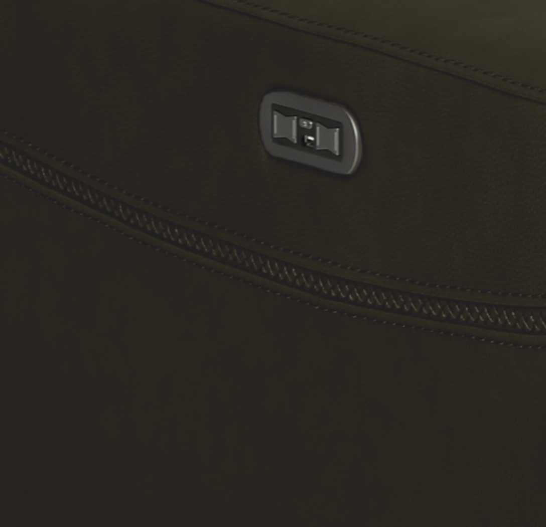 Bargotti Charcoal Leather 9 Pc Dual Power Reclining Sectional Living Room - Thumbnail - Image 4