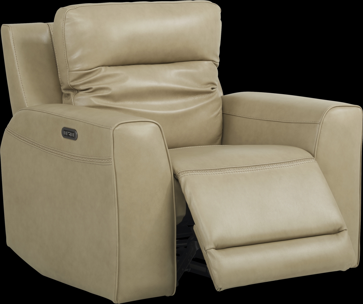 Bargotti Stone Leather Dual Power Recliner - Thumbnail - Image 2