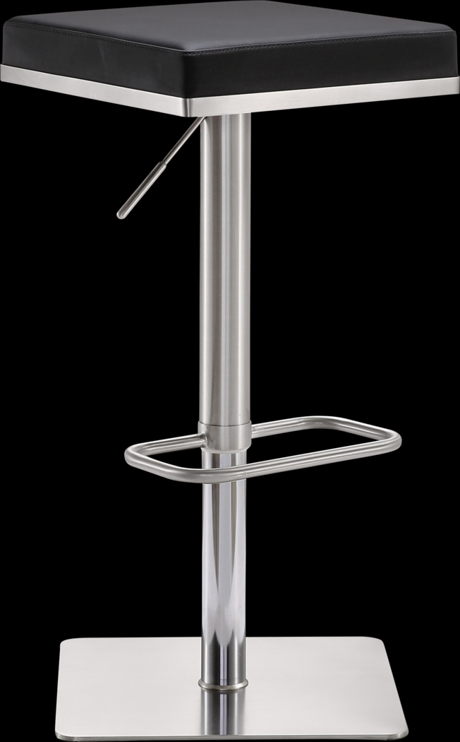 Bari Black Adjustable Swivel Barstool - Thumbnail - Image 1