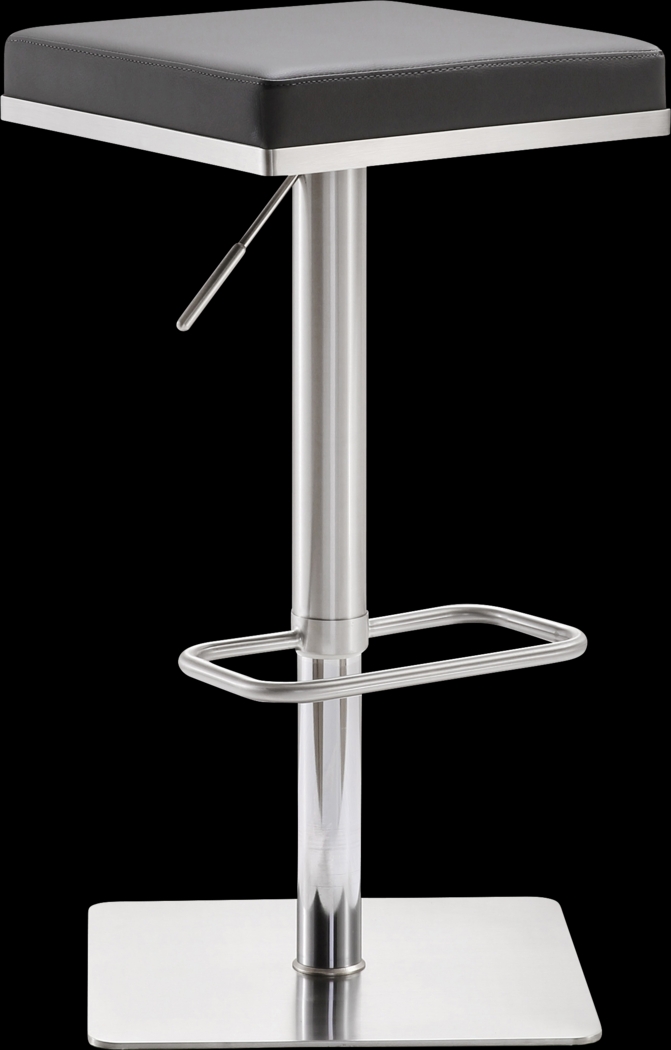 Bari Gray Adjustable Swivel Barstool - Thumbnail - Image 1