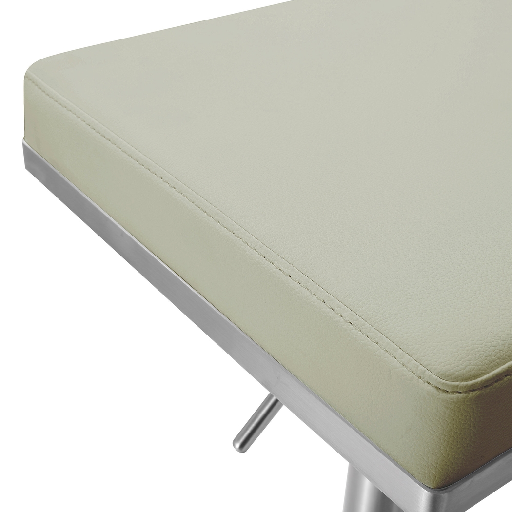 Bari Light Gray Adjustable Swivel Barstool - Thumbnail - Image 2