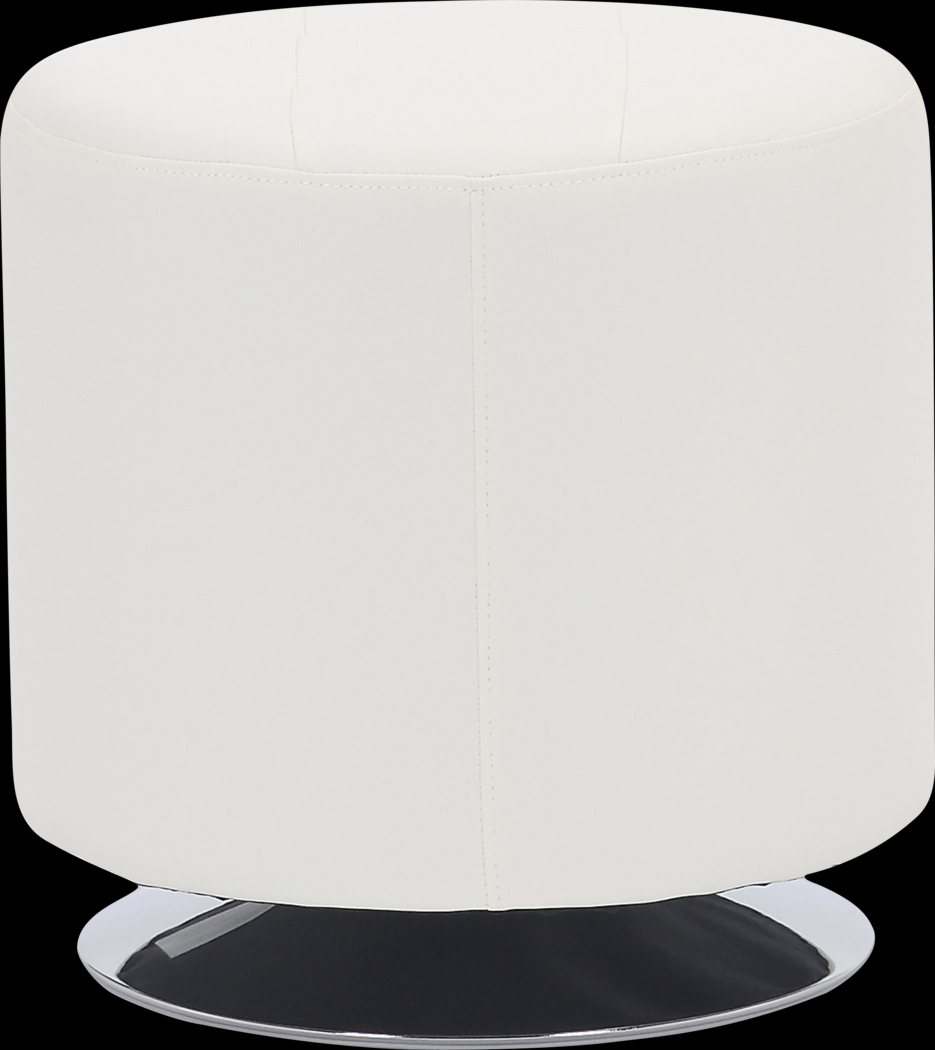 Bariff White Ottoman - Thumbnail - Image 2