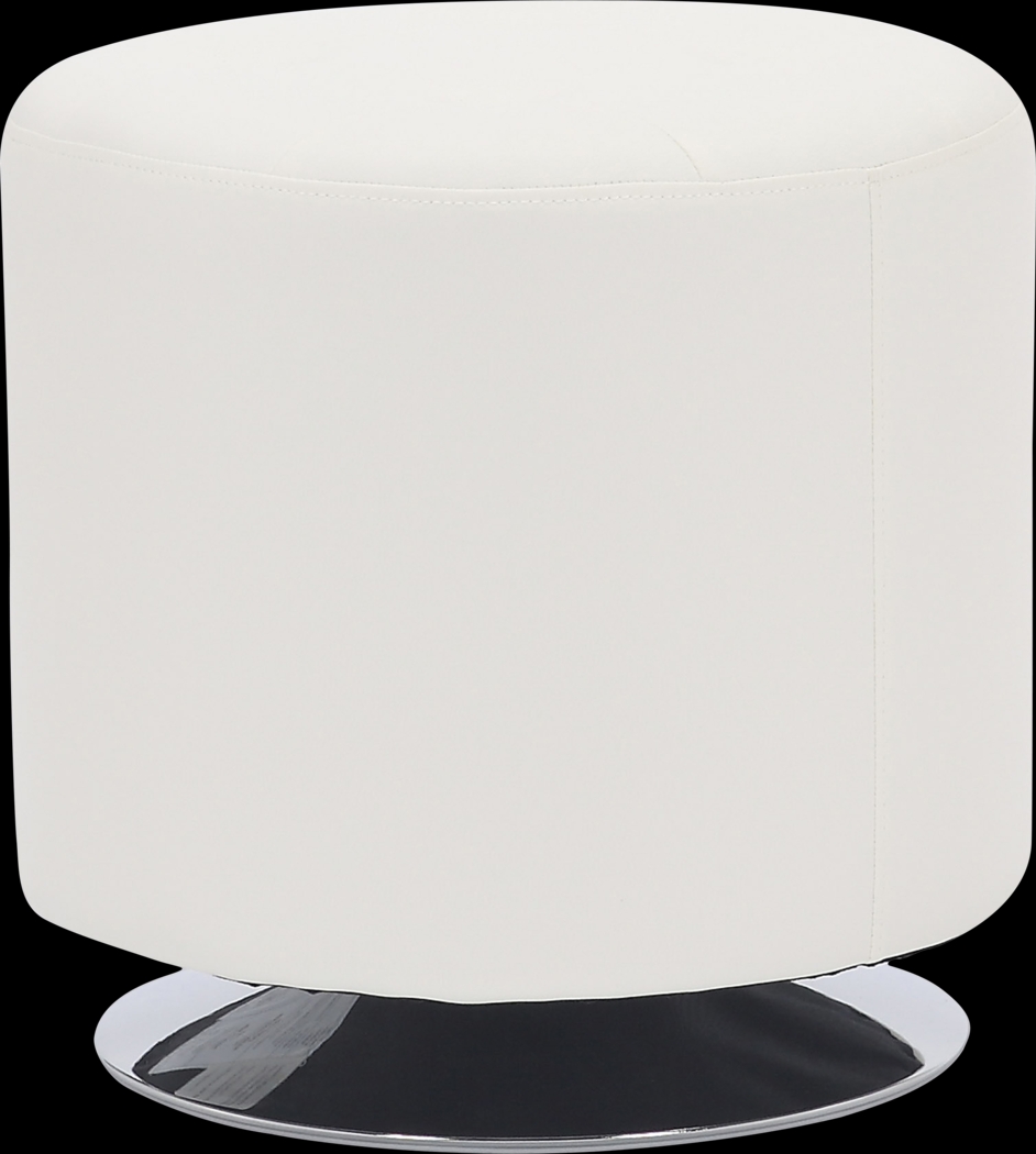 Bariff White Ottoman - Thumbnail - Image 1