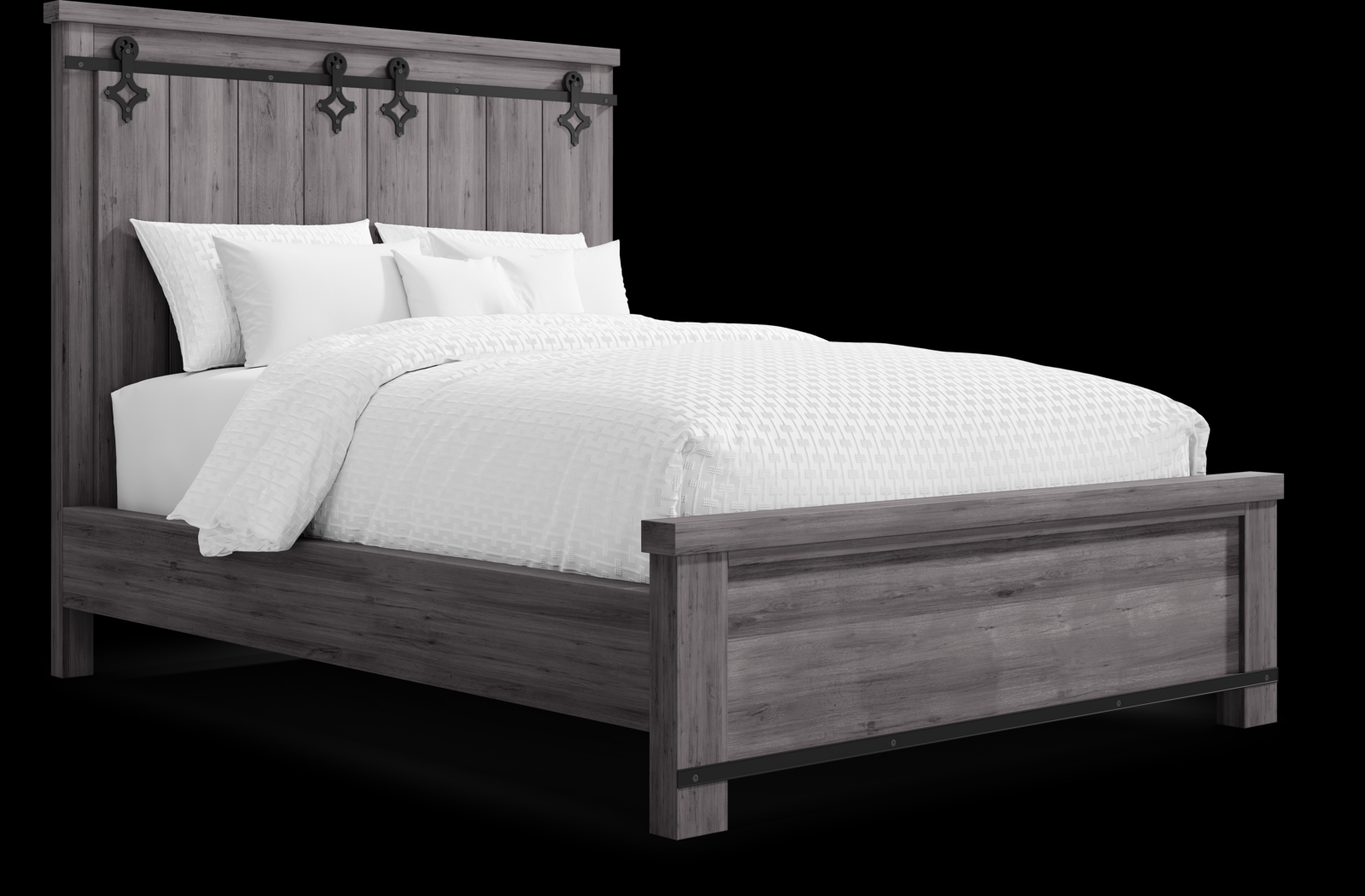 Barinas Gray 3 Pc Queen Bed - Thumbnail - Image 1