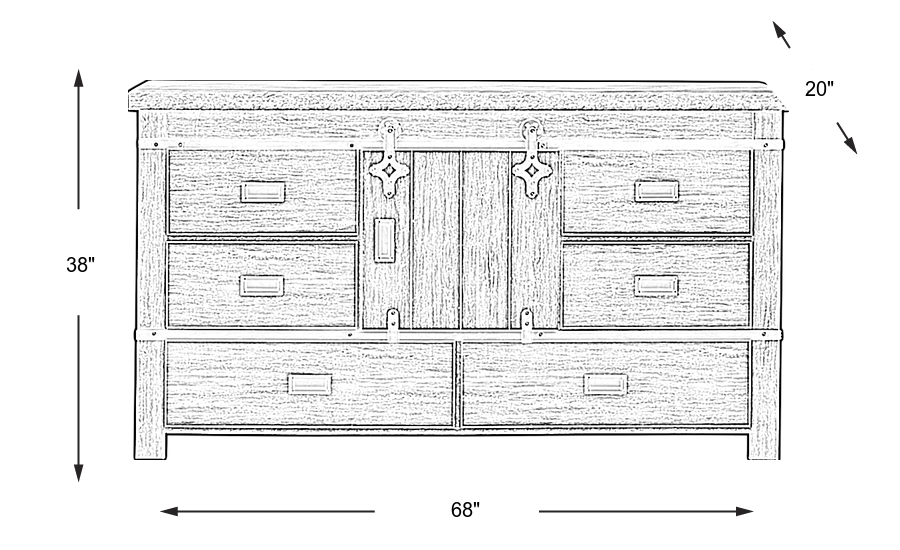 Dimension Image. Please refer to the Dimension Tab on this page for dimension details.