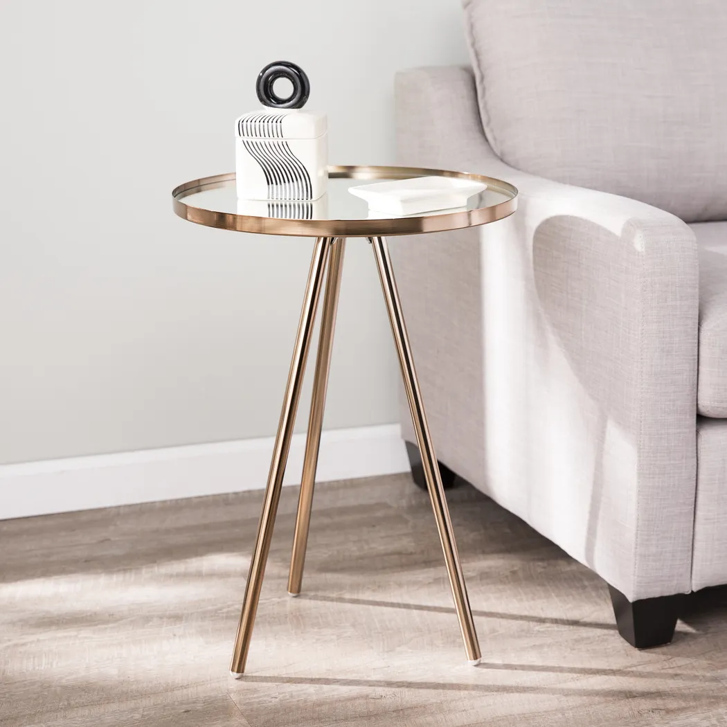 Barkwood Gold Accent Table - Thumbnail - Image 2