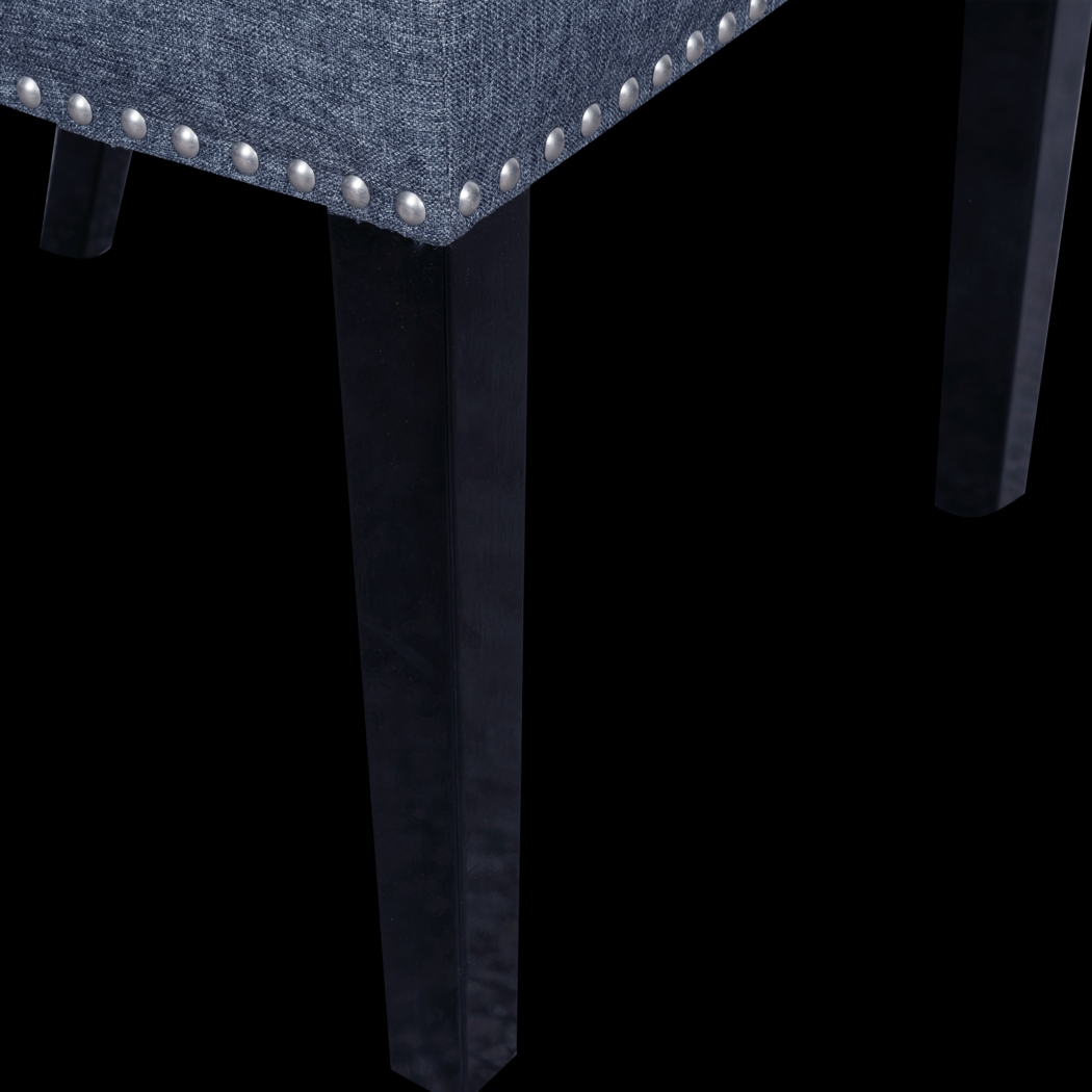Barles Blue Side Chair - Thumbnail - Image 2