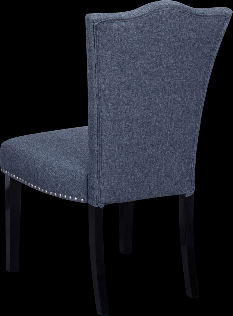 Barles Blue Side Chair - Thumbnail - Image 3