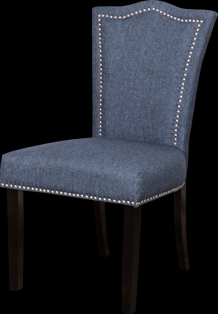 Barles Blue Side Chair - Thumbnail - Image 4