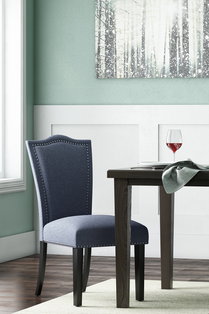 Barles Blue Side Chair - Thumbnail - Image 7
