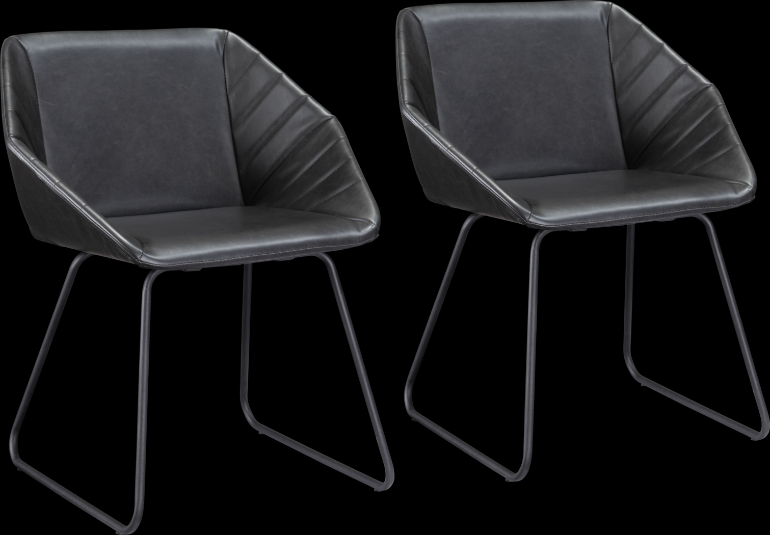 Barliff Black Dining Chair, Set of 2 - Thumbnail - Image 1