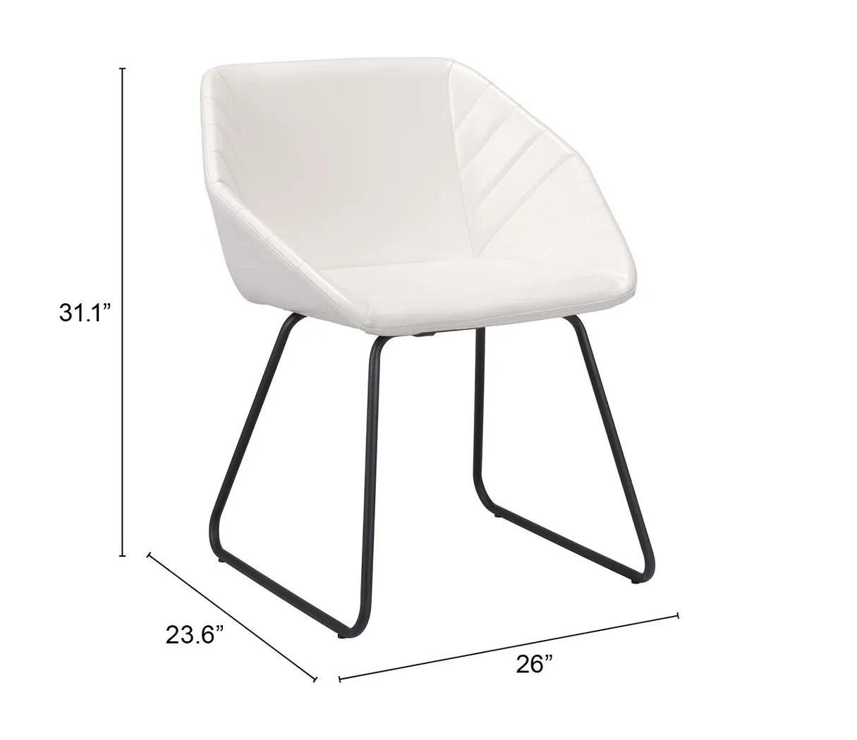 Barliff White Dining Chair, Set of 2 - Thumbnail - Image 10