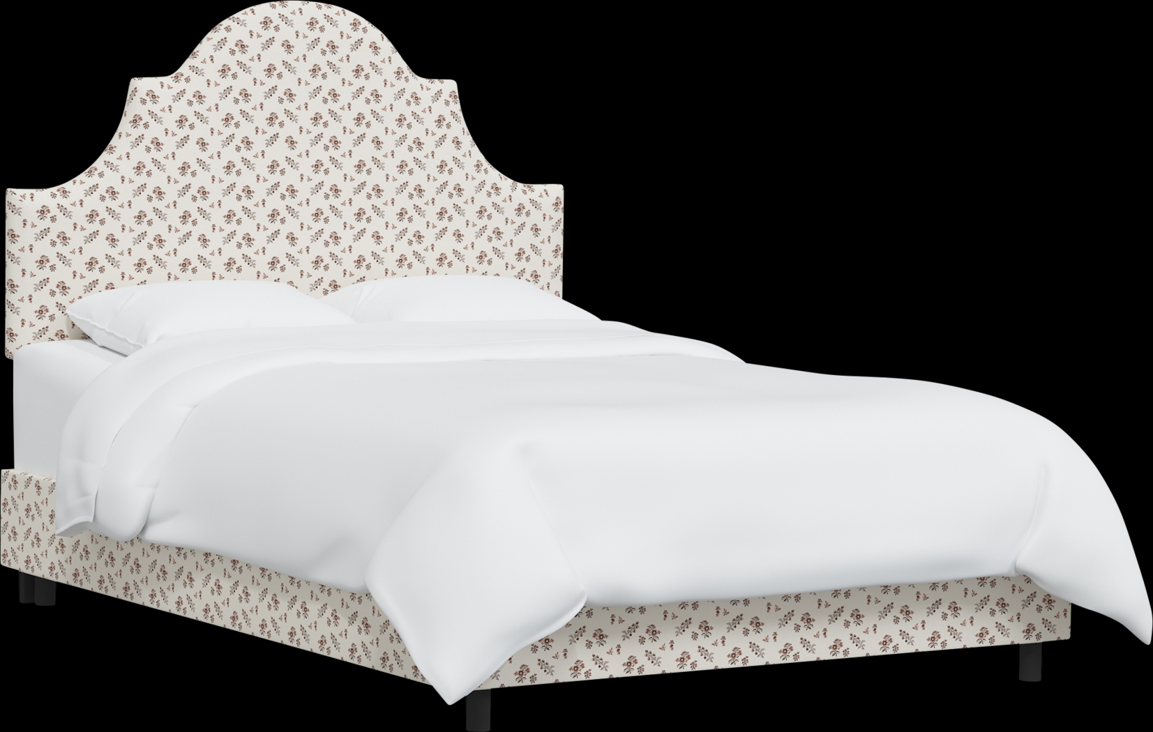 Barn Chic Beige Queen Upholstered Bed - Thumbnail - Image 1