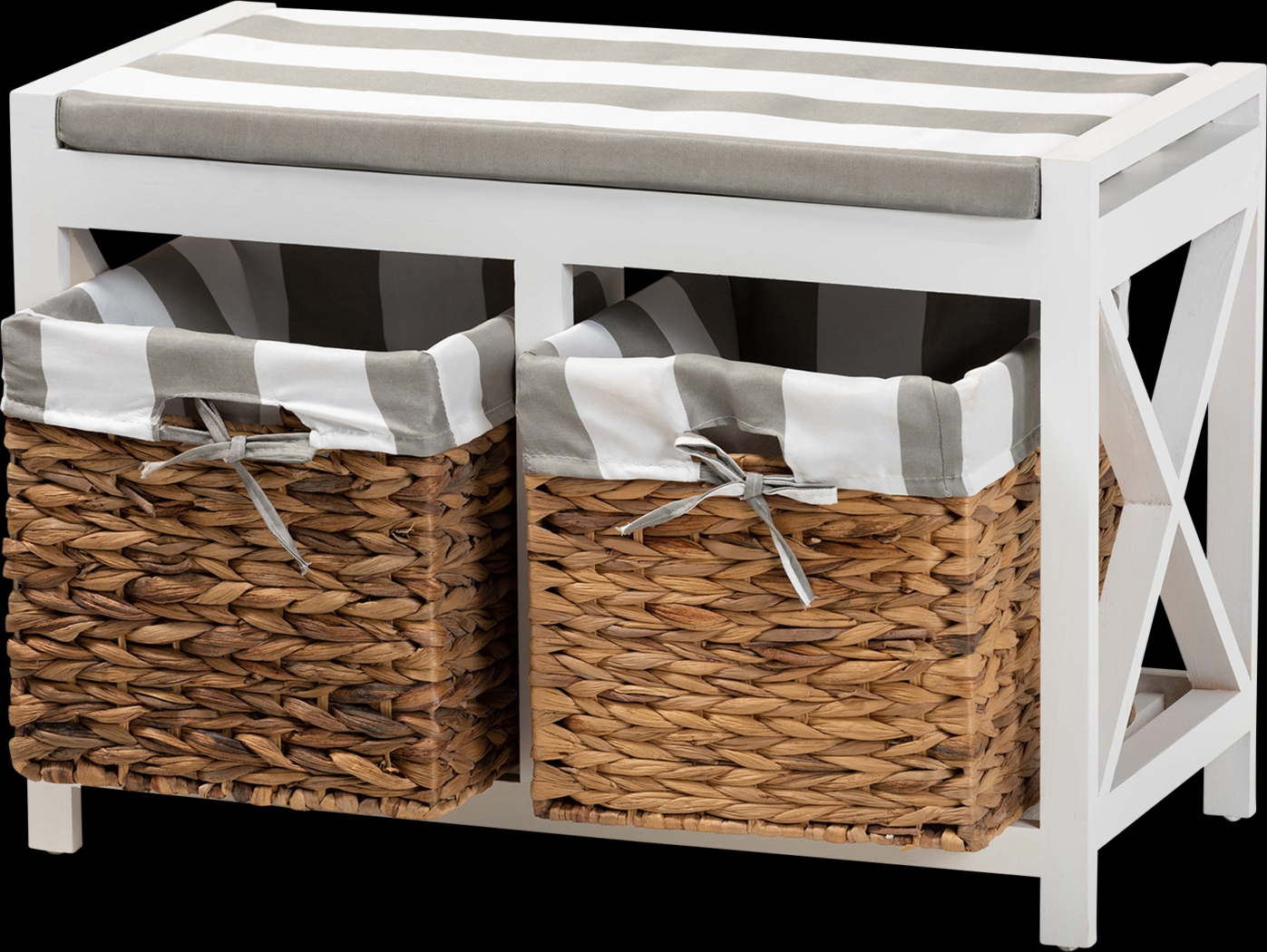 Barnelle White Accent Bench - Thumbnail - Image 2