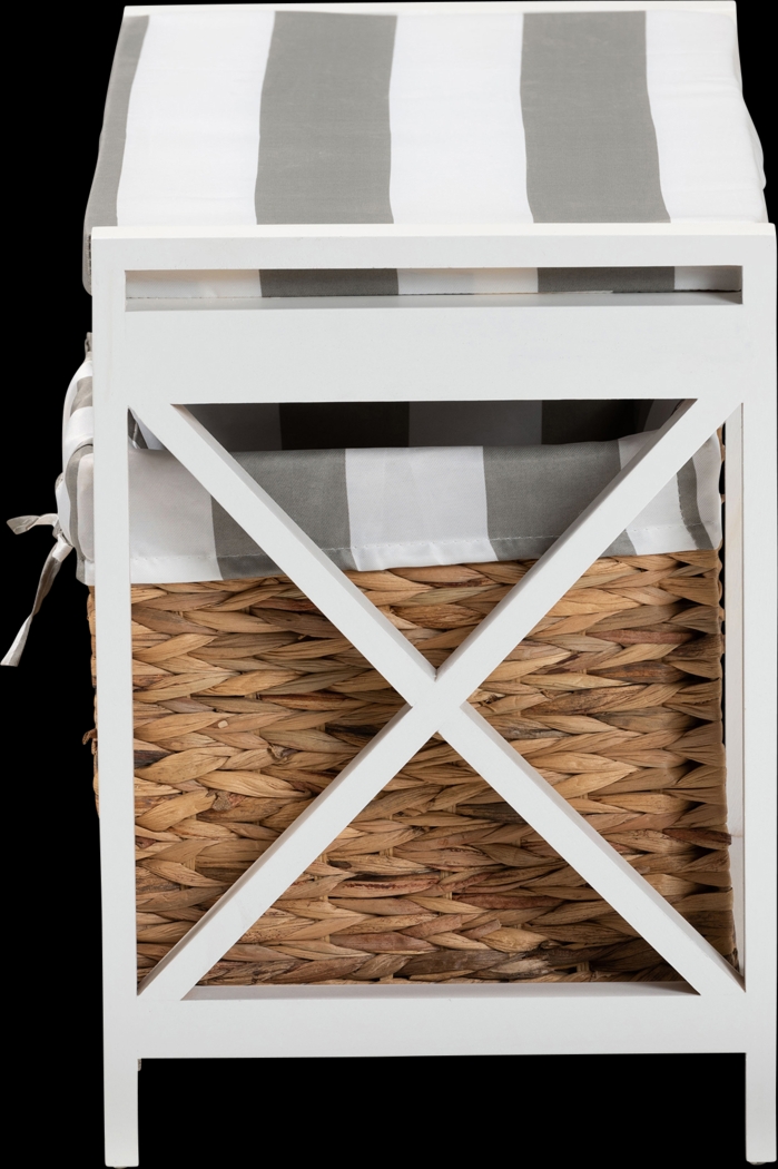 Barnelle White Accent Bench - Thumbnail - Image 4