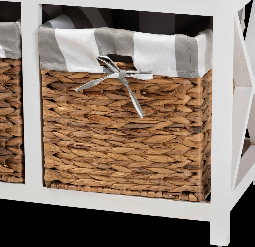 Barnelle White Accent Bench - Thumbnail - Image 5