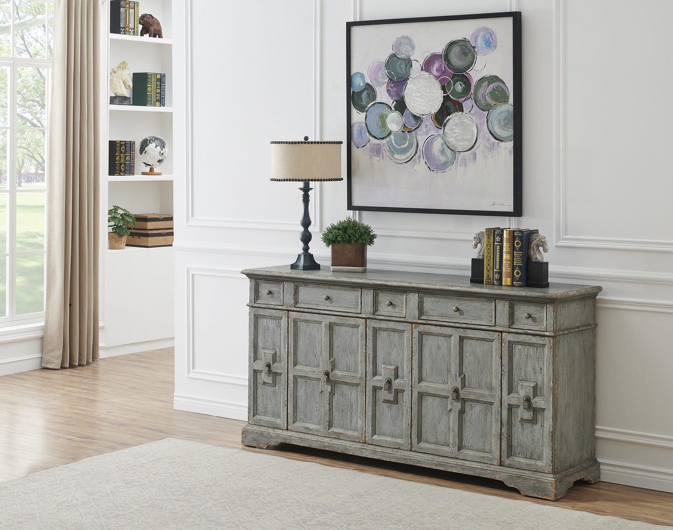 Barnisdale Gray Credenza - Thumbnail - Image 2