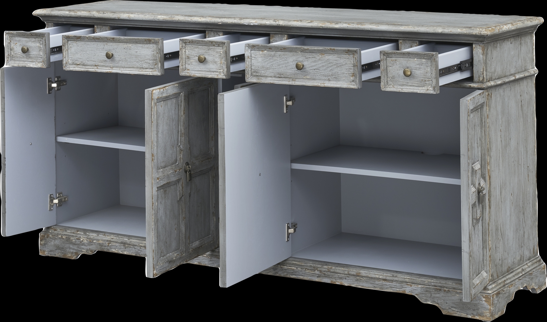 Barnisdale Gray Credenza - Thumbnail - Image 4