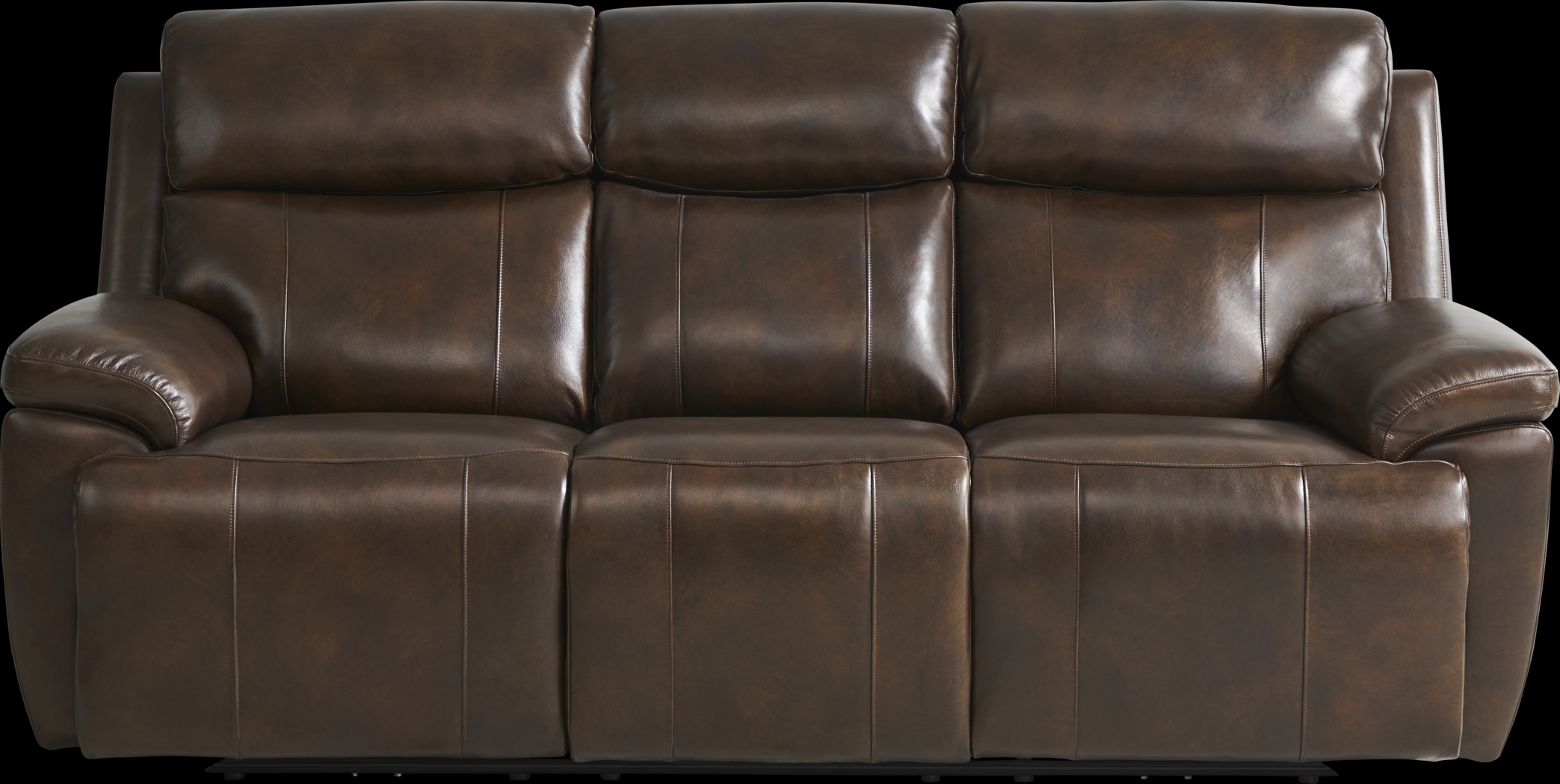 Barolo Brown Leather 3 Pc Triple Power Reclining Living Room with Massage and Heat - Thumbnail - Image 3