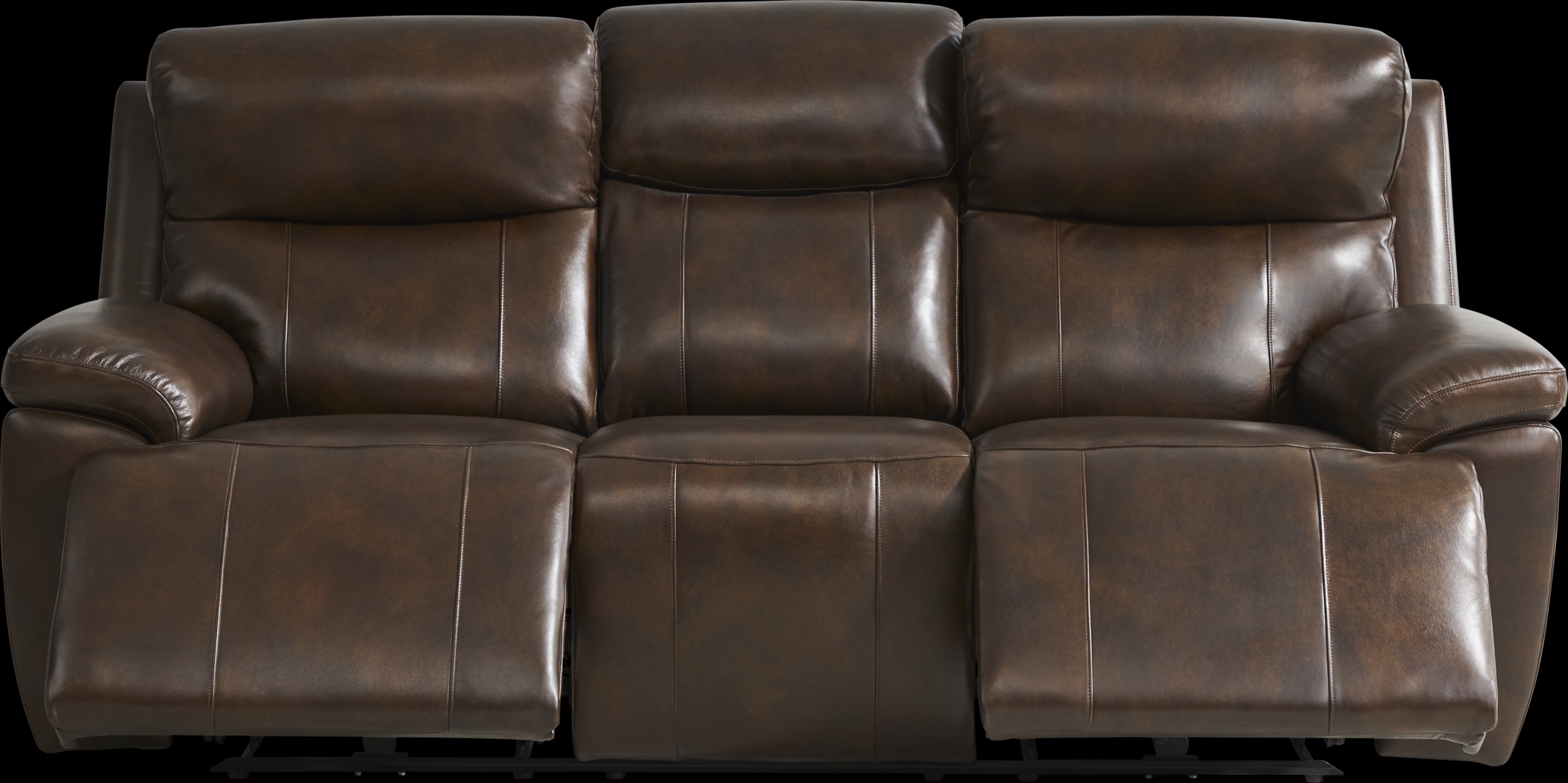 Barolo Brown Leather 8 Pc Triple Power Reclining Living Room with Massage and Heat - Thumbnail - Image 2