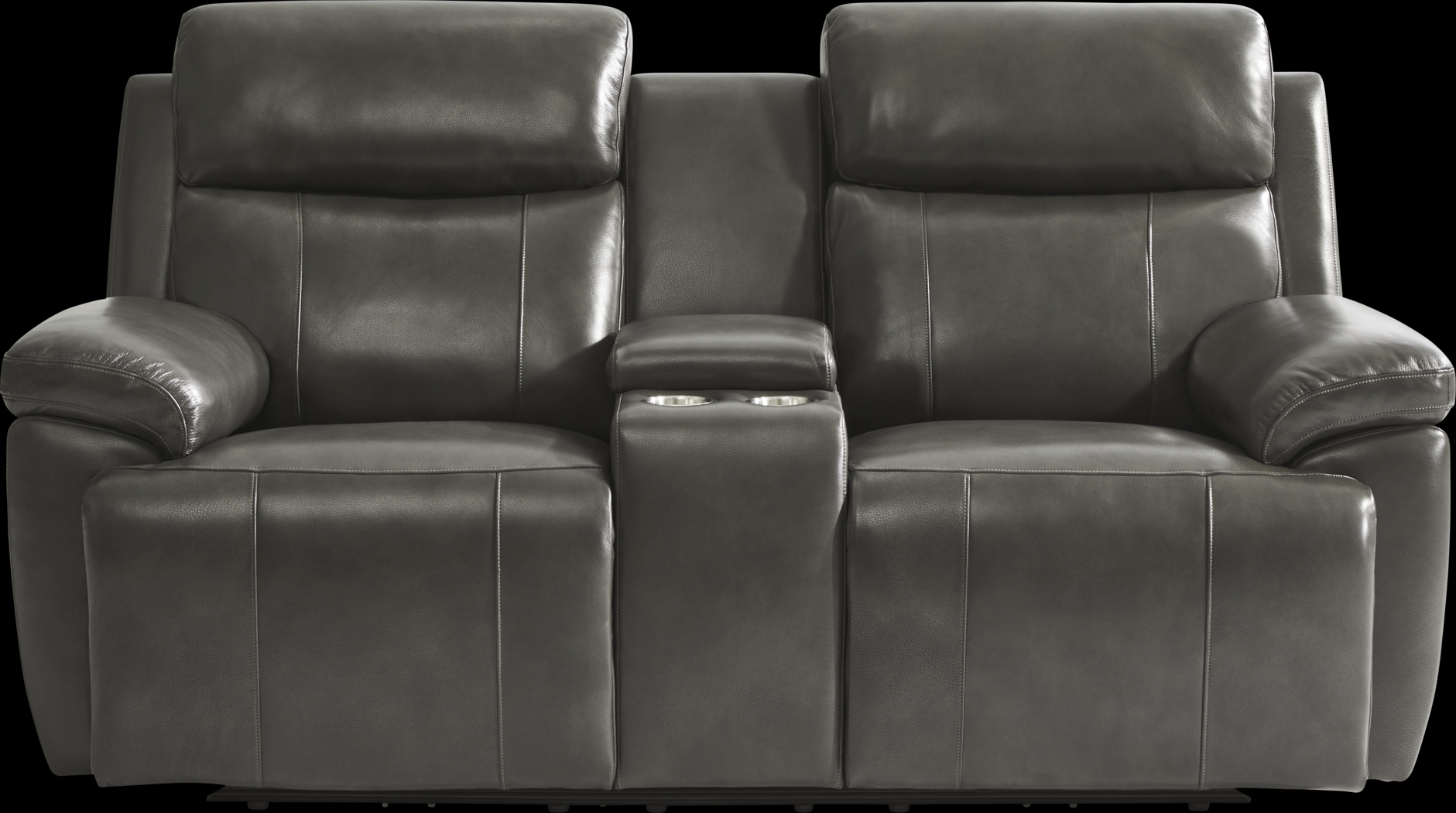 Barolo Dark Gray Leather 7 Pc Triple Power Reclining Living Room with Massage and Heat - Thumbnail - Image 14