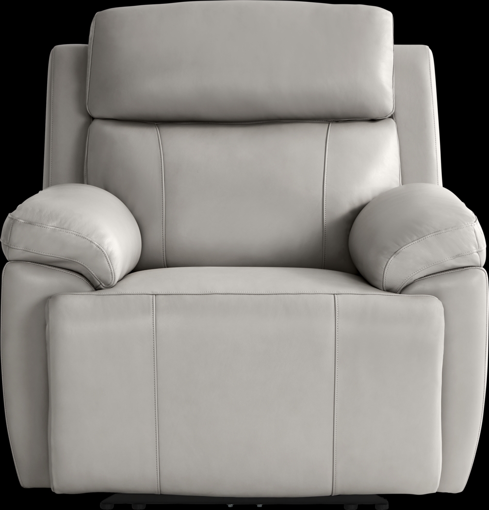 Barolo Dove Leather Triple Power Recliner with Massage and Heat - Thumbnail - Image 2