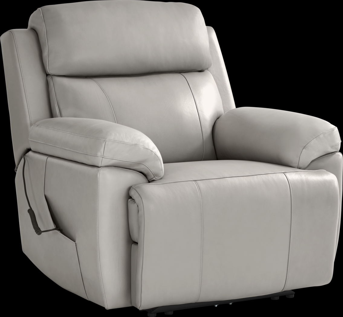 Barolo Dove Leather Triple Power Recliner with Massage and Heat - Thumbnail - Image 3