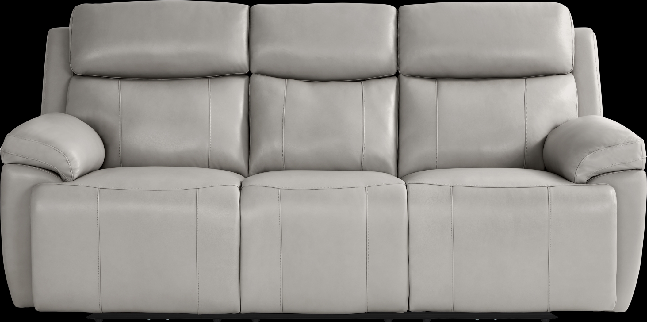 Barolo Dove Leather 5 Pc Triple Power Reclining Living Room with Massage and Heat - Thumbnail - Image 5