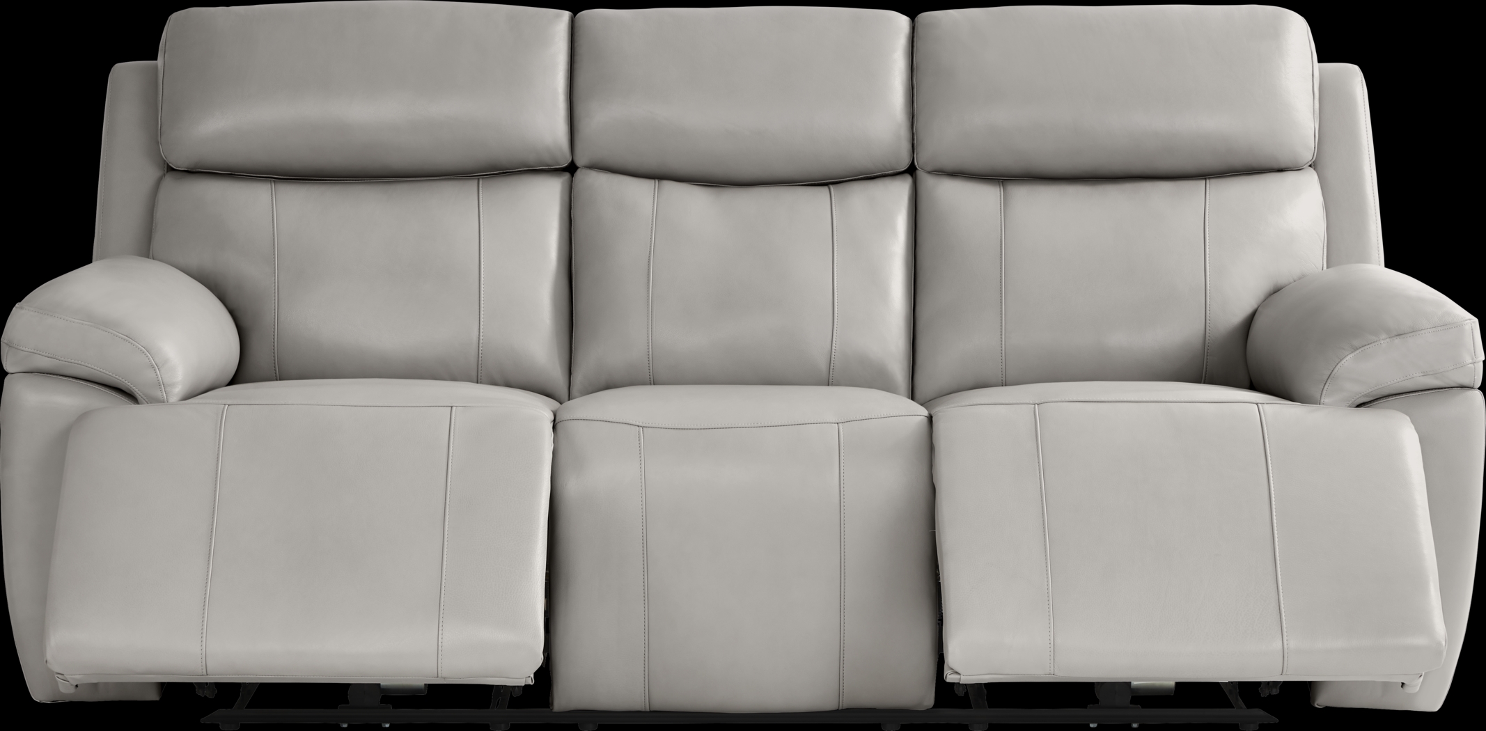 Barolo Dove Leather 5 Pc Triple Power Reclining Living Room with Massage and Heat - Thumbnail - Image 3