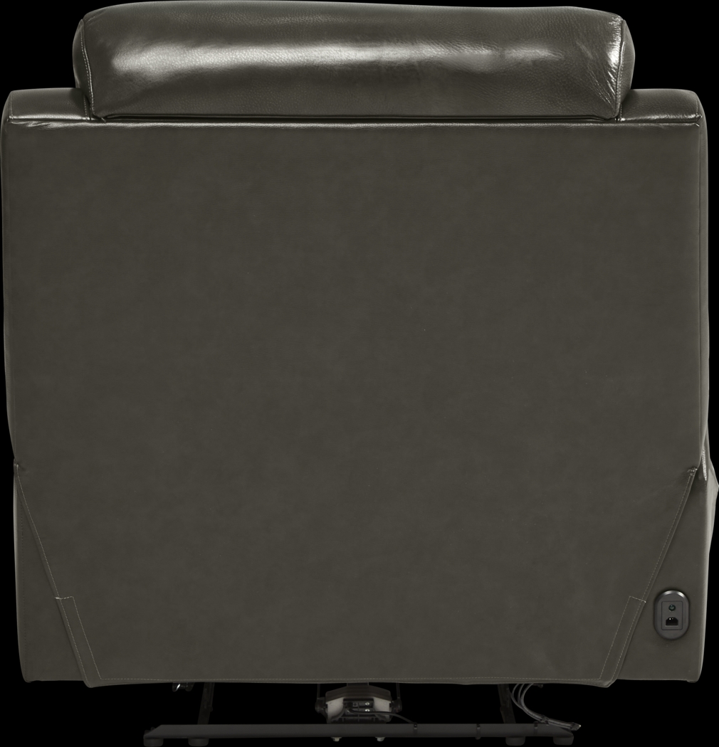 Barolo Gray Leather 8 Pc Triple Power Reclining Living Room with Massage and Heat - Thumbnail - Image 25