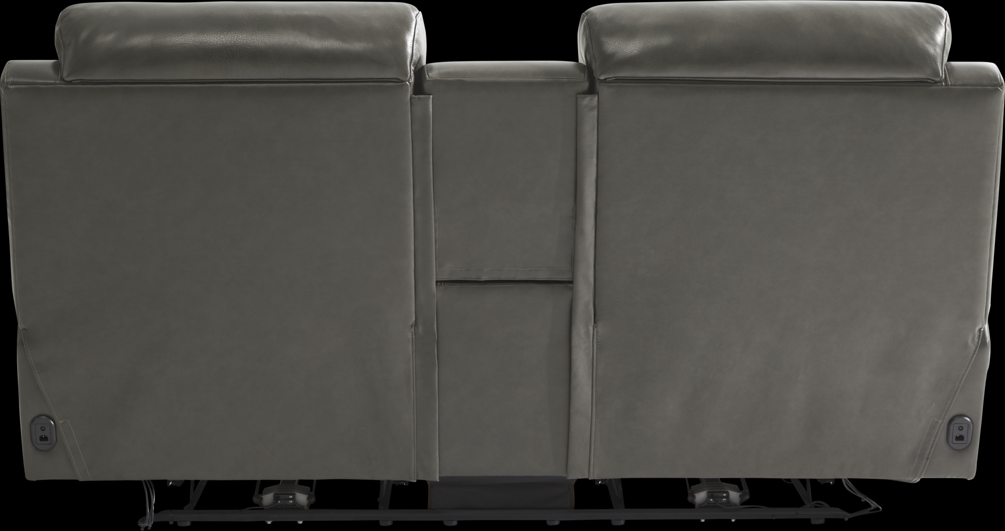 Barolo Gray Leather 8 Pc Triple Power Reclining Living Room with Massage and Heat - Thumbnail - Image 17