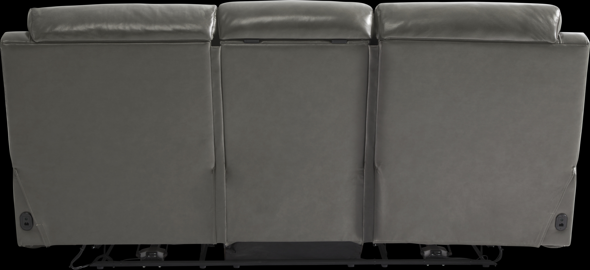 Barolo Gray Leather 8 Pc Triple Power Reclining Living Room with Massage and Heat - Thumbnail - Image 6